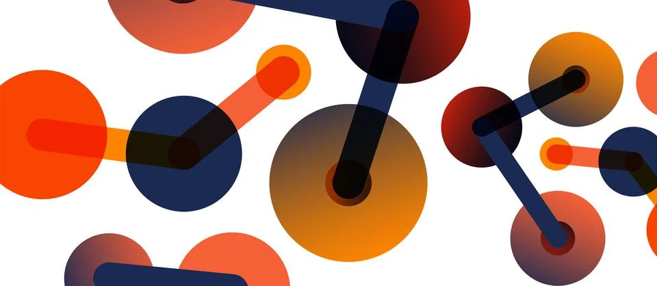 Network concept abstract background. Dots connection. Big data idea. Business Illustrazione stock
