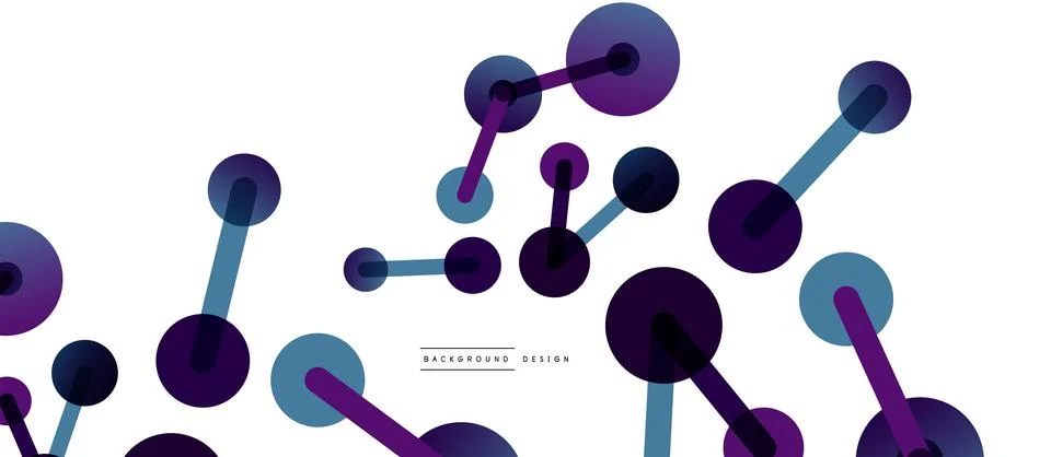 Network concept abstract background. Dots connection. Big data idea. Business Illustrazione stock