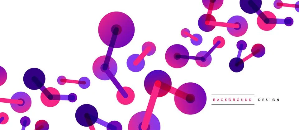 Network concept abstract background. Dots connection. Big data idea. Business Illustrazione stock