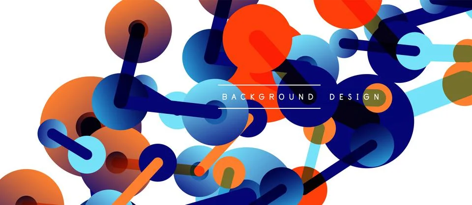 Network concept abstract background. Dots connection. Big data idea. Business Illustrazione stock