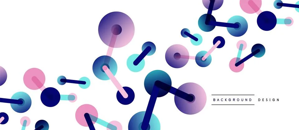 Network concept abstract background. Dots connection. Big data idea. Business Illustrazione stock