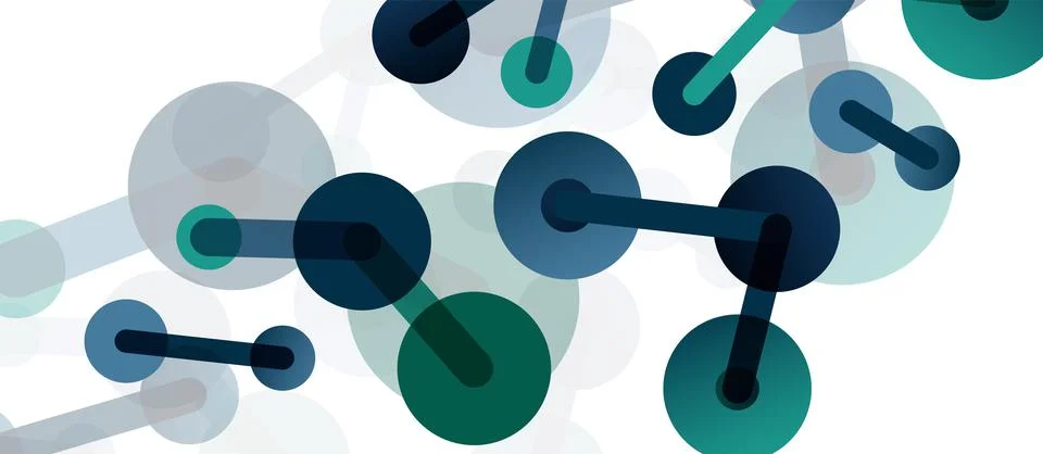 Network concept abstract background. Dots connection. Big data idea. Business Illustrazione stock