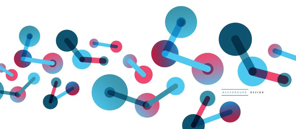 Network concept abstract background. Dots connection. Big data idea. Business Illustrazione stock