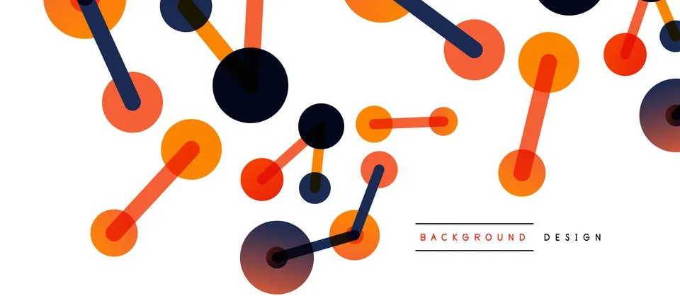 Network concept abstract background. Dots connection. Big data idea. Business Stock Illustration