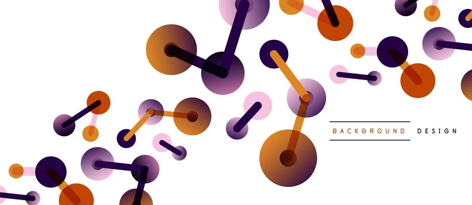 Network concept abstract background. Dots connection. Big data idea. Business Illustrazione stock