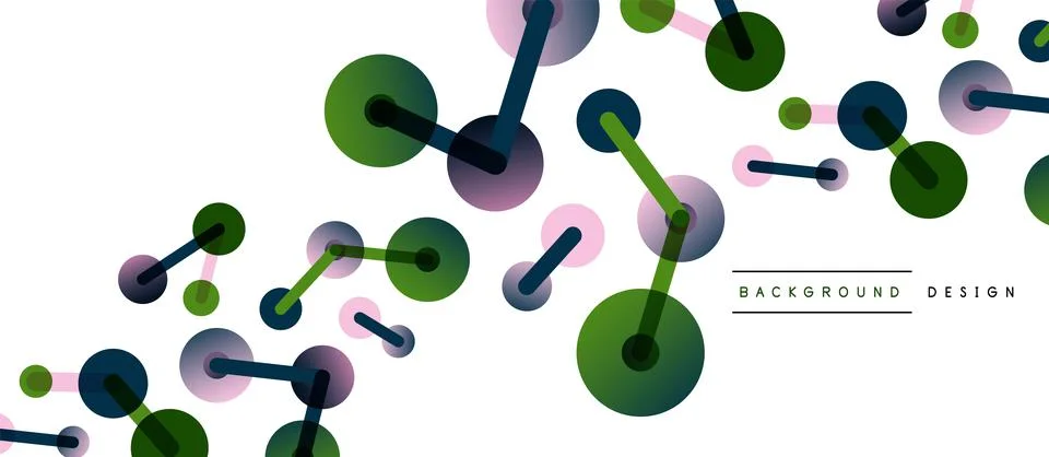 Network concept abstract background. Dots connection. Big data idea. Business Illustrazione stock