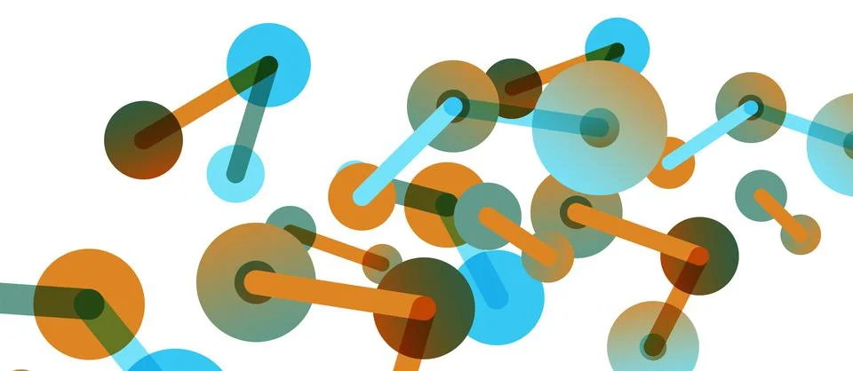 Network concept abstract background. Dots connection. Big data idea. Business Illustrazione stock