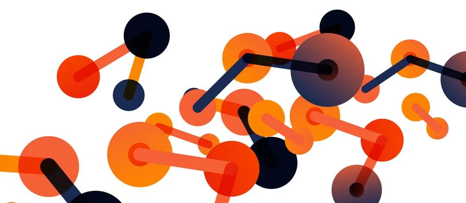 Network concept abstract background. Dots connection. Big data idea. Business Illustrazione stock