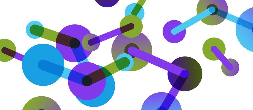 Network concept abstract background. Dots connection. Big data idea. Business Illustrazione stock