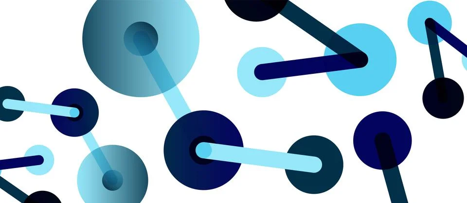 Network concept abstract background. Dots connection. Big data idea. Business Illustrazione stock