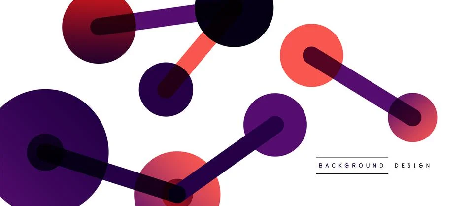 Network concept abstract background. Dots connection. Big data idea. Business Illustrazione stock