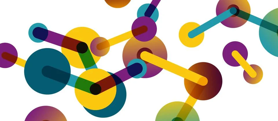 Network concept abstract background. Dots connection. Big data idea. Business Illustrazione stock