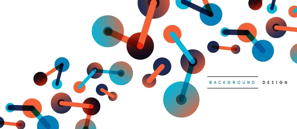 Network concept abstract background. Dots connection. Big data idea. Business Stock Illustration