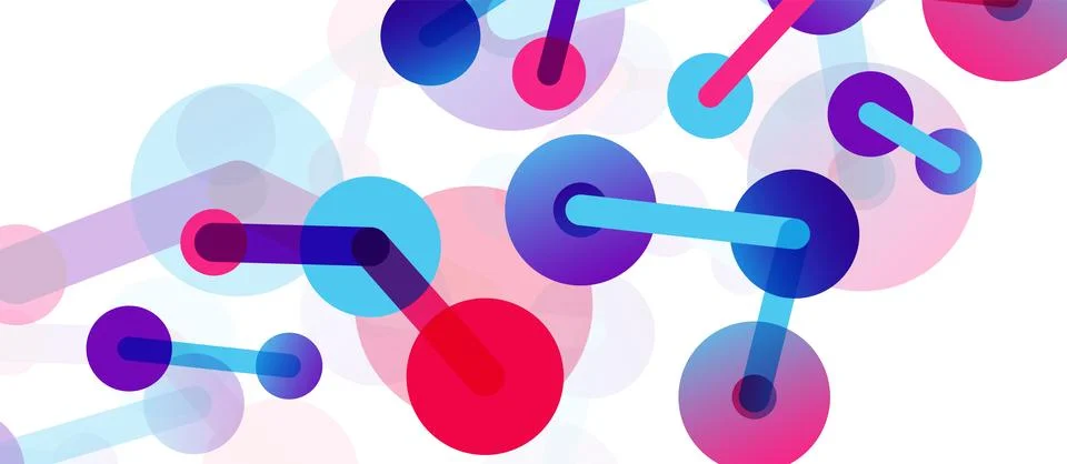 Network concept abstract background. Dots connection. Big data idea. Business Illustrazione stock