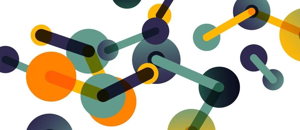 Network concept abstract background. Dots connection. Big data idea. Business Stock Illustration