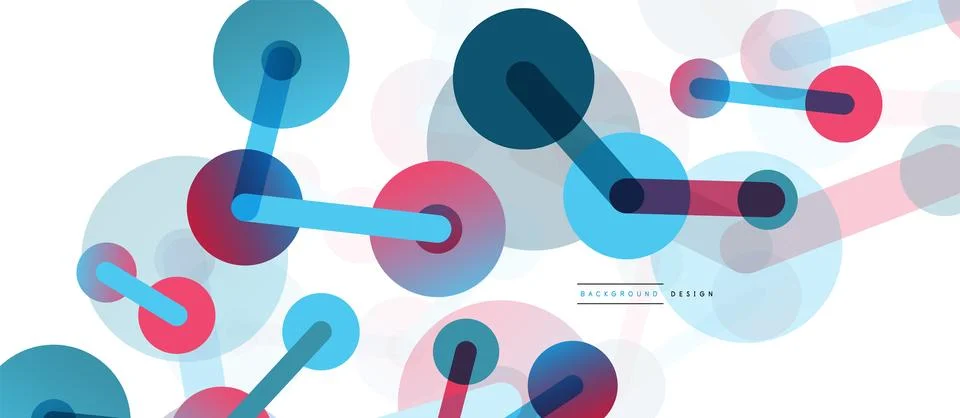 Network concept abstract background. Dots connection. Big data idea. Business Illustrazione stock