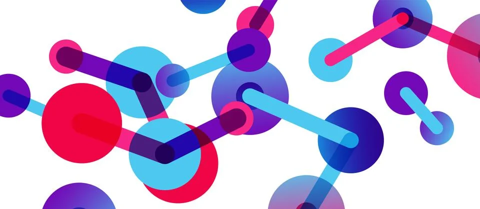 Network concept abstract background. Dots connection. Big data idea. Business Illustrazione stock