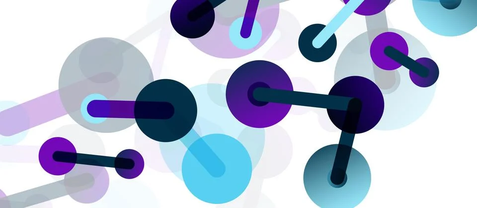 Network concept abstract background. Dots connection. Big data idea. Business Stock Illustration