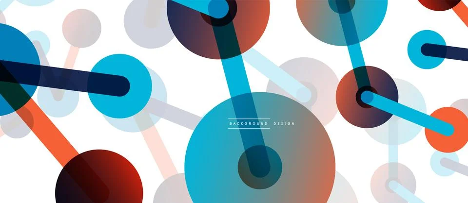 Network concept abstract background. Dots connection. Big data idea. Business Stock Illustration