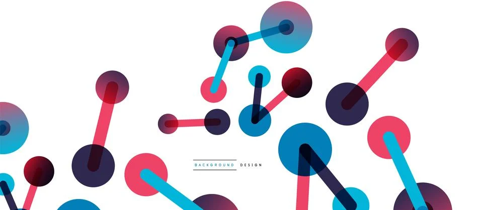 Network concept abstract background. Dots connection. Big data idea. Business Illustrazione stock