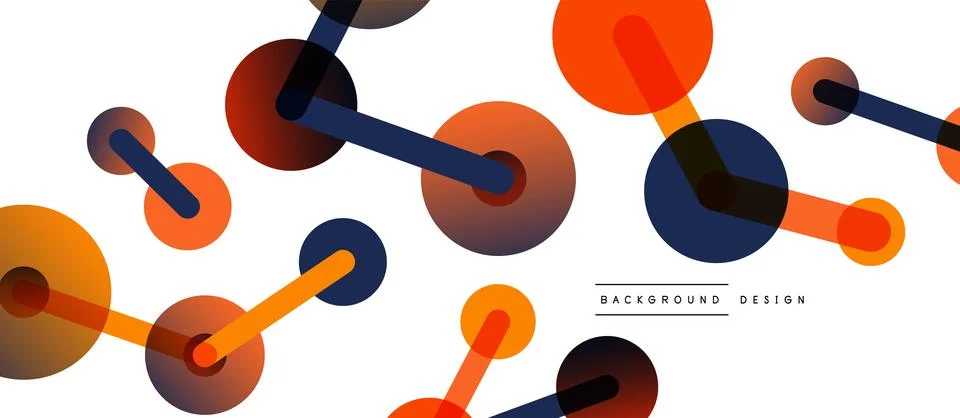 Network concept abstract background. Dots connection. Big data idea. Business Illustrazione stock