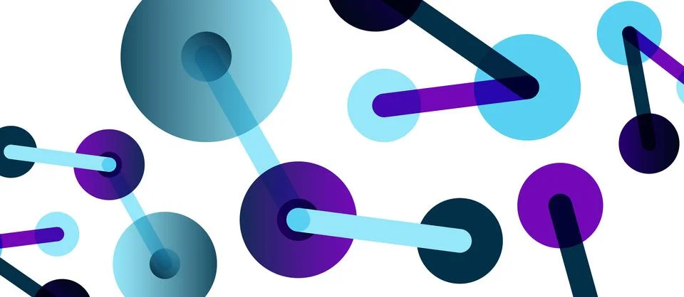 Network concept abstract background. Dots connection. Big data idea. Business Stock Illustration