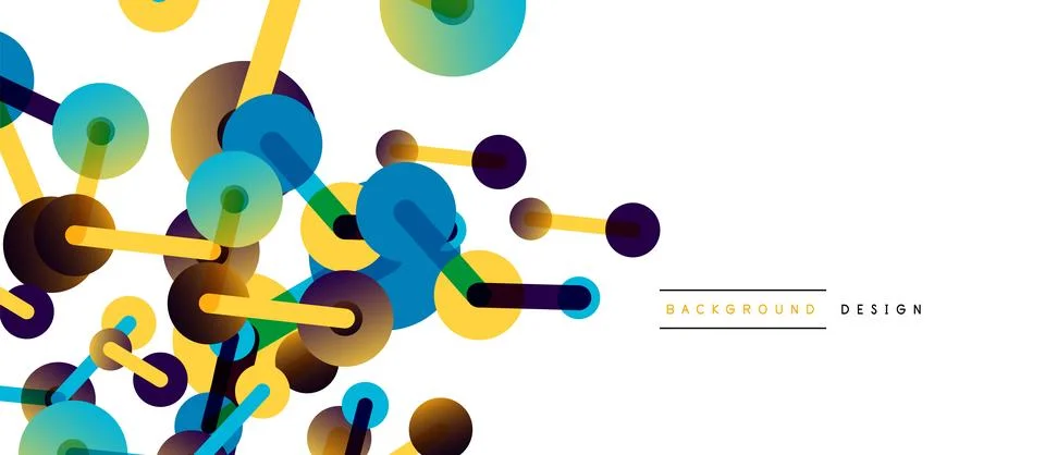 Network concept abstract background. Dots connection. Big data idea. Business Illustrazione stock