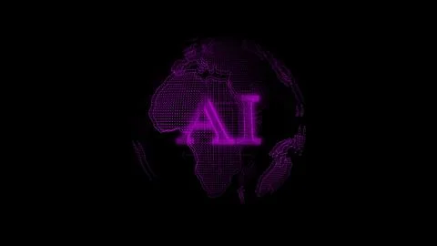 Network concept digital data earth on black background. 스톡 일러스트