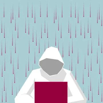 Network concept. Hackers are stealing data. Stock-Illustration