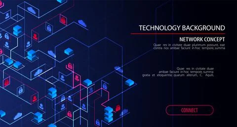 Network Concept. Isometric theme for your business. Stock Illustration