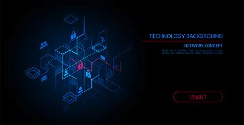 Network Concept. Isometric theme for your business. Stock Illustration