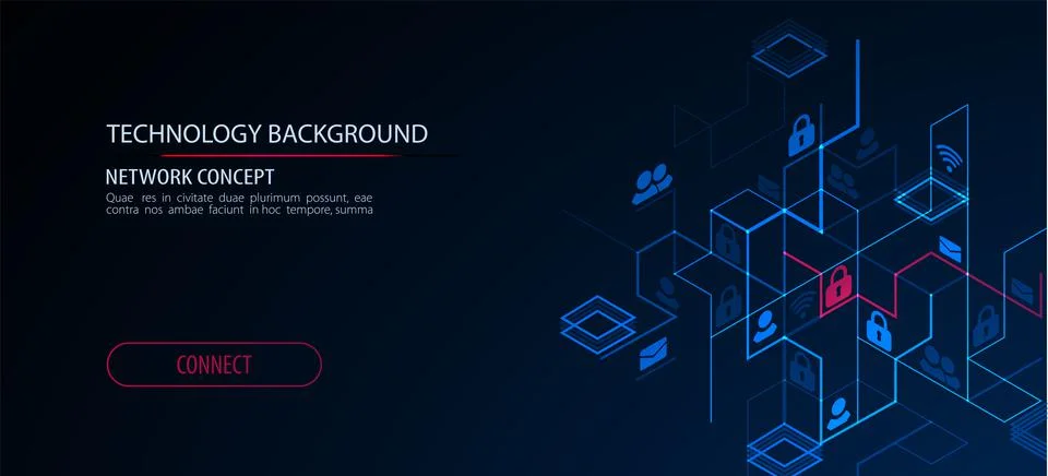 Network Concept. Isometric theme for your business. Stock Illustration