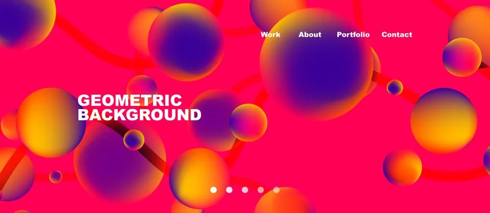 Network concept, line points connections geometric landing page background. Stock Illustration