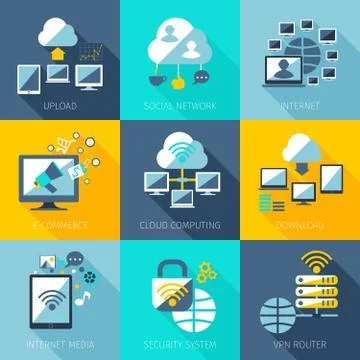 Network Concept Set イラスト素材