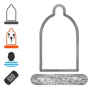 Network Condom Vector Mesh Stock-Illustration