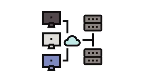 Network configuration repair computer color icon animation Stock Footage 326106495