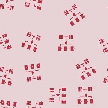 Network configuration repair computer glyph seamless pattern 库存插图