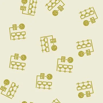 Network configuration repair computer line vector seamless pattern イラスト素材