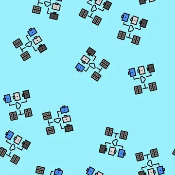 Network configuration repair computer vector seamless pattern イラスト素材