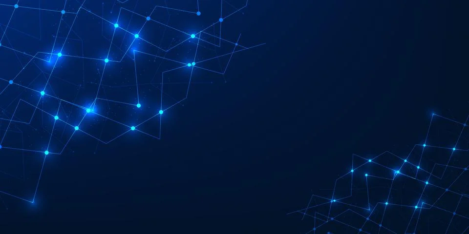 Network Connect Abstract Background Technology, Digital Data Lines Flow Vis.. Illustrazione stock