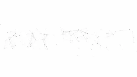 Network connect alternately. Animation on white, black background. Vídeo Stock 263273923