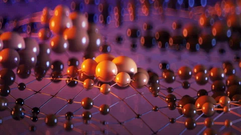 Network with Connected Data Nodes Seamless Loop 3D Render Animation Stock Footage 336561644