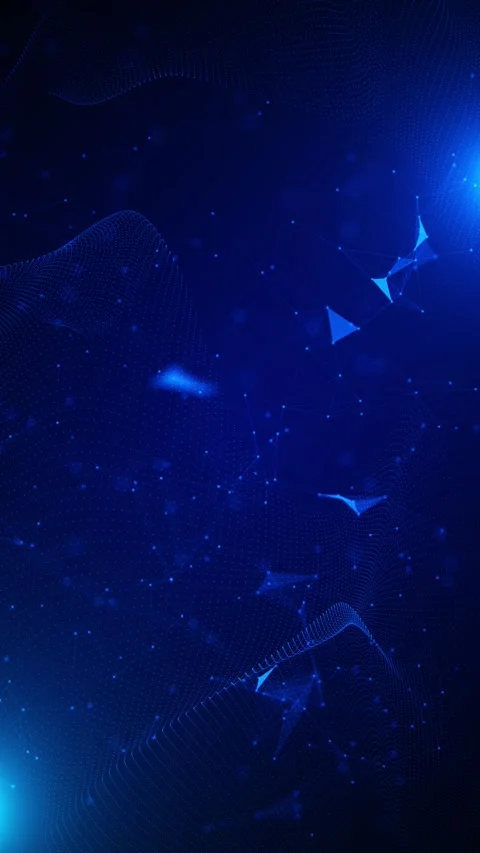 Network connected data tunnel Animation big data with interconnected glowing dat Stock Footage 311806528