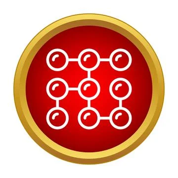 Network of connected nodes forming a grid structure Stock-Illustration