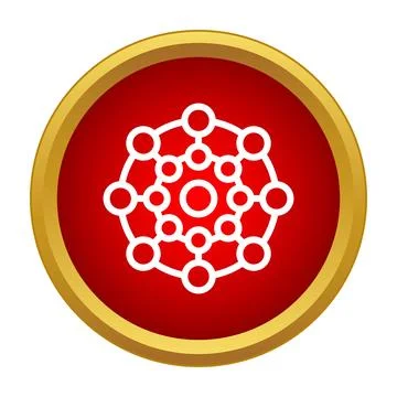 Network of connected nodes forming a molecule structure Stock Illustration