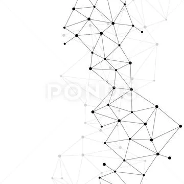 Network Connecting dot polygon background ~ Clip Art #100250443