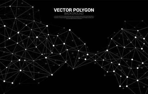 Network Connecting dot polygon background. Concept of Network Business, techn Stock Illustration