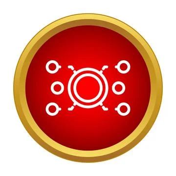 Network connecting nodes with a central hub icon 스톡 일러스트