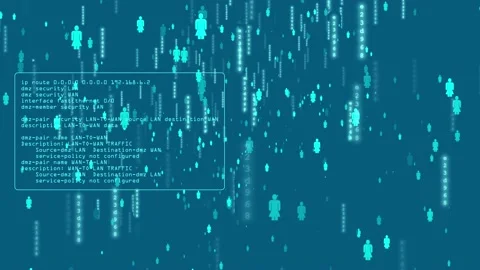 Network connecting people in cyberspace concept animation Stock Footage 217367631