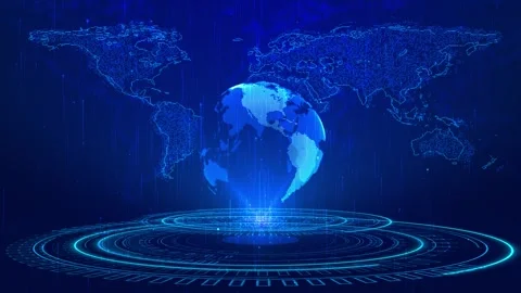 Network connection Abstract technology background digital connecting data planet Stock Footage 313643660